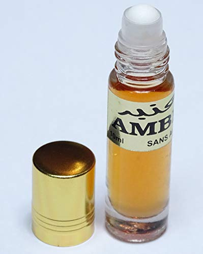 Amber aceite perfume sin alcohol - marroqui - 6 ml -botella cristal roll on.