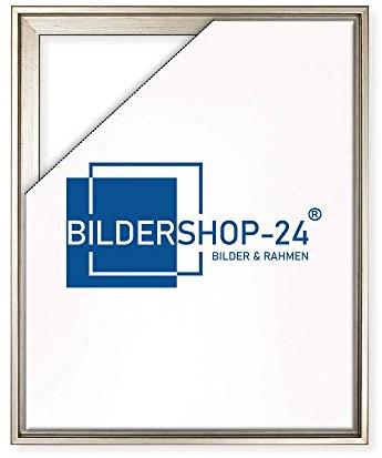 Bildershop-24 Schattenfugenrahmen Bilder Rahmen Lemgo für Keilrahmenbilder und Leinwände 30x40cm Silber Antik