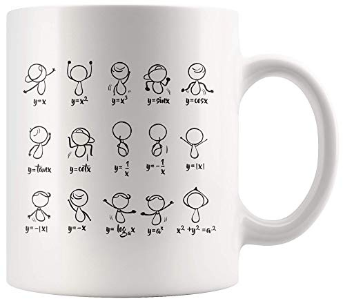 Rolig matematikkaffemugg algebra dans humoristisk mugg 325 ml keramisk kaffekopp dansfigurer ekvation matematiklärare student presentidéer vita koppar