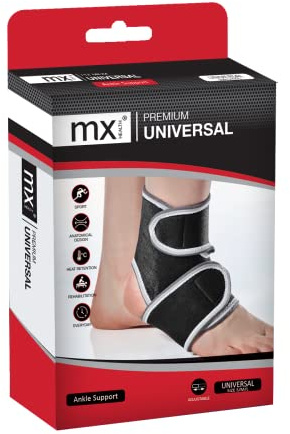 MX Health Knöchelbandage, Neopren, verstellbar, Universalgröße für kleine/mittel/große Größen (S/M/L)