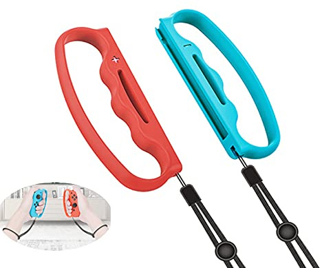 LICHIFIT Boxgriffe Griffe Handgriffe für Switch NS Controller Gamepad Fitness Boxzubehör L & R mit Handschlaufen