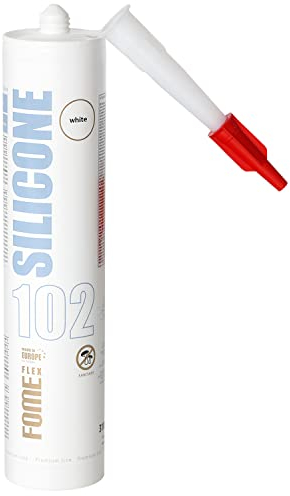 Weißes Silikon Bad Dichtmasse [310 ml] - Professionelles Sanitärsilikon - Wasserdichtes Badezimmer, Rinnen und Fensterabdichtung von Tegra