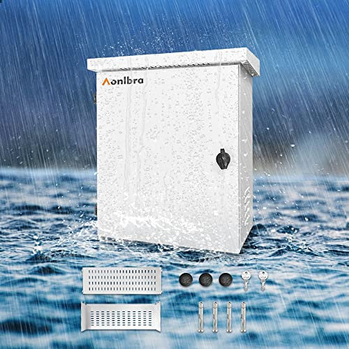 304 Stainless Steel Electrical Box, Outdoor Electrical Box 16' x 12'' x 6''Steel Junction Box, IP65NEMA4X Metal Electrical Box, Indoor and Outdoor General Electrical Box