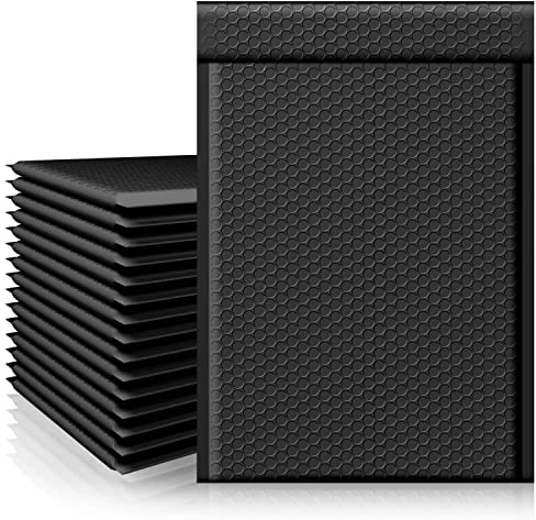 Fuxury Bubble Mailers 10.5x16 Inch 40 Pack Self Seal Padded Envelopes Waterproof Mailing Envelopes Bubble Padded Cushioning Padded Mailers Bubble Bags for Packaging Small Business Large #5 Black