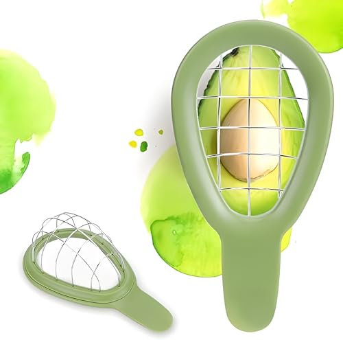 Sprint4deals Avocado Slicer Dicer Cutter Tool – Stainless Steel Avocado Cuber for Easy Chunking & Dicing – All-in-One Kitchen Gadget for Fruit, Salad, and Meal Prep