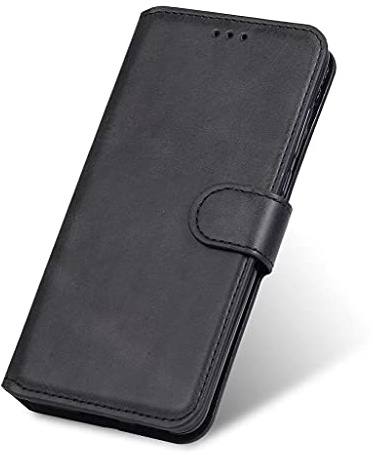 HAOYE Hülle für Honor Magic 5 Pro (Magic5 Pro), Handyhülle Flip Case Brieftasche Schutzhülle, Premium PU Leder mit Ständer Funktion & Kartenfach & Magnetic Snap Cover, Schwarz