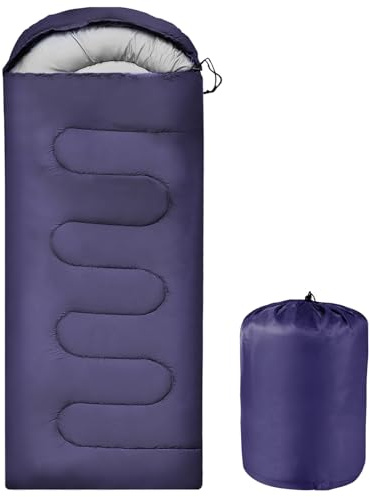 OBTANIM Sleeping Bags Portable Waterproof Camping Sleeping Bag for Adults Kids 4 Seasons Cold Weather or Warm Backpacking Hiking Travel Indoor Outdoor Use (Dark Blue)