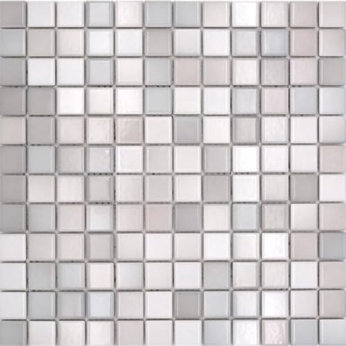 Jasba Agrob Buchtal Fresh, mosaico in ceramica, grigio caldo, mix lucido, cucina, bagno, doccia, MOSJBF220, 1 tappetino