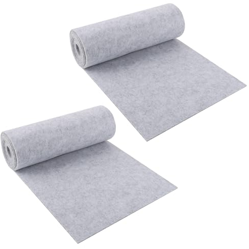 VIDETOL 2 Stück Filzrolle Filzstoff, 30cm x 250 cm x 3mm Filz Matten, Filzmatten zum Zuschneiden Polyester Filz für Patchwork Nähen, Dekorationfilz und DIY Handwerk