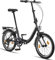 Chillaxx Bike URBAN 20 Zoll Faltrad, Klapprad, 6 Gang Schaltung, Licht, Quick-Fold-System, leichtes Klappfahrrad,Gepäckträger (Schwarz)