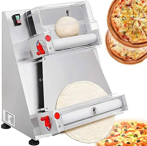 15 Pizza Dough Roller Sheeter,370W Electric Pizza Press Making Machine,30/40cm Automatic Dough Press Machine Commercial,for Pizza,Pie,Tortillas,Pastry (Size : 40cm)