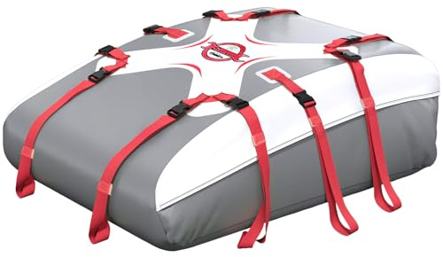 Sailnovo Dachgepäckträger 20 Kubikmeter für alle Fahrzeuge mit/ohne Dachgepäckträger mit Gurt, Anti-Rutsch-Matte, 6 Türhaken(Schwarz)