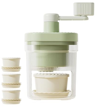 Slush Maschine, Crushed Ice Maker, Eiscrusher, Ice Crusher Ice Shaver Machine, Manueller Eismaschine, Slush Eis Maschine Mit 3 Eisschalen & 6 Eiswürfelbehältern Für Zuhause Im Freien Verwenden