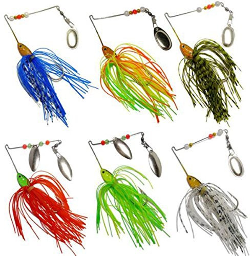 Posen Set Bass Hard 6pcs Angeln Angeln Angelrute Hering (Multicolor, One Size)