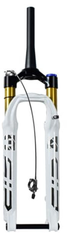 ZECHAO Mountainbike Federgabel, 26/27,5 Zoll, Steckachse 15 X 100 MM Legierung 1-1/2 Zoll 120 MM Federweg Stoßdämpfergabel XC/AM/FR Radfahren 1700 G(Tapered Remote Lock,26inch)