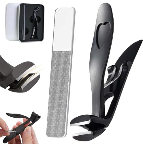 Cortauñas Profesional, Cortauñas en Acero Inoxidable, Cortaúñas para los pies, Corta Uñas Adulto, Nail Clippers, Cortaúñas de cabeza en ángulo, para uñas de las manos y los pies