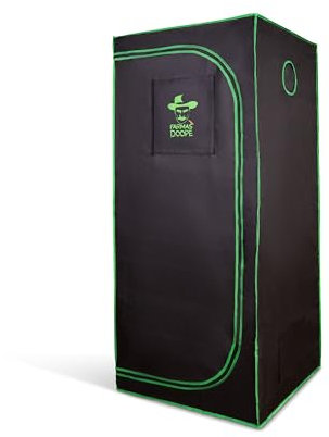 FARMAS DOOPE Growzelt 80x80x180 cm | Grow & Zuchtzelt für Hydrokulturen | Growschrank aus Oxford 600D & hochreflektierendem Mylar | Zelt für Pflanzen & Homegrowing [Inkl. Wasserfeste Bodenwanne]