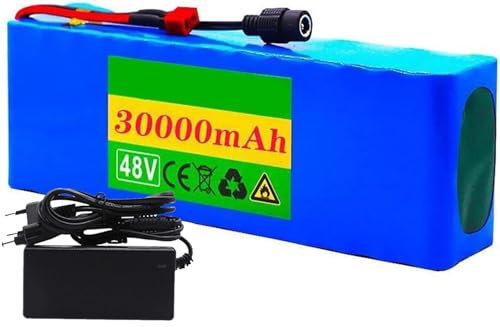 Batterie De Vélo Électrique 48 V 30 Ah Batterie de E-Bike 48V Haute Puissance avec Chargeur 48V Batteries vélo au Lithium pour 200W 350W 500W 750W 800W 1000W Moteu 48V 30Ah