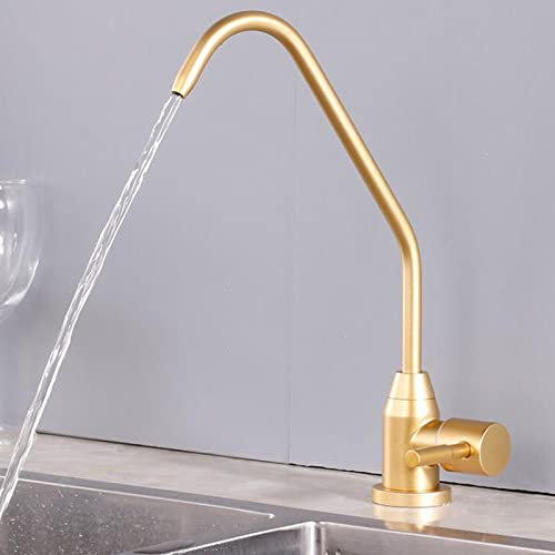Rubinetto depuratore Acqua Potabile Rubinetto Oro Spazzolato Rubinetto Filtro Acqua da Cucina in Acciaio Inossidabile-C