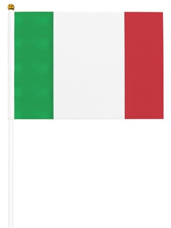 Bandera de Italia con impresión de dos caras, banderas de mano decorativas para interiores y exteriores, deportes, festivales, eventos