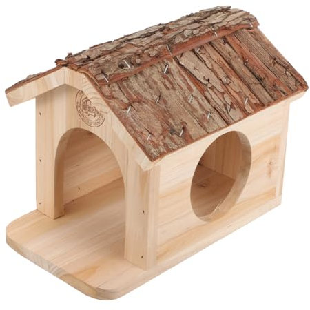 BESPORTBLE Hamsterhaus Aus Naturholz Stabile Hütte Als Versteck Für Hamsterkäfig Holz Für Kleine Haustiere Zum Schlafen Und Spielen