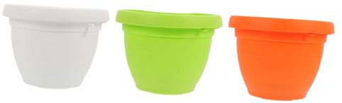Toyvian Lot De 3 Pots De Fleurs Suspendus Gouttière pour Intérieur Et Extérieur, Cylindriques, Matériaux Solide Et Résistants, Décoration Balcon Et Jardin, Support Mural Fonctionnel pour Plantes