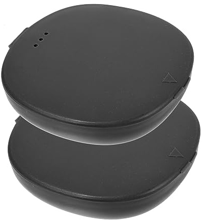 Custodia per Coppa Mestruale Nera in Plastica 2 Pezzi | Formato Compatto e Portatile, Mantiene Contenuto Pulito, Soluzione Riutilizzabile per Trasporto