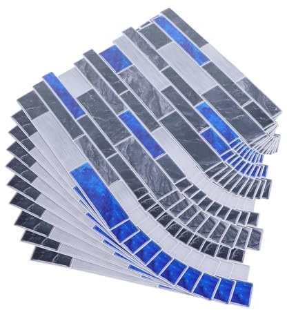 jojofuny Lot De 10 Autocollants Muraux En Marbre Imitation Brique, Panneaux Muraux 3d, Dosseret Artificiel Auto-adhésif, Panneaux Imperméables Pour Chambres, Salles De Bains, Cuisines,