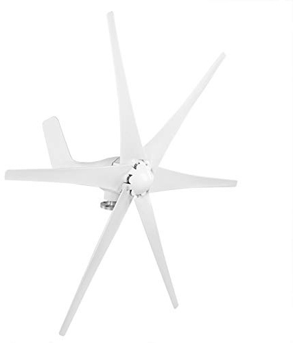 YWBL-WH Vindkraftverk Liten Generator, 6 Blad Vindkraftssats med 3 -fas AC -Generator, Enkel Installation för Båtar, Stugor eller Mobilhus Som Laddas, Hög Vindkraftsanvändning, Långsam (48V)