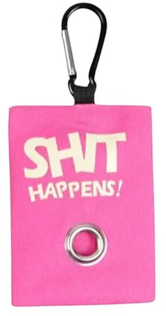 Portabustine feci cane, Dispenser per Sacchetti di Rifiuti per cani, per Guinzaglio, Porta Sacchetti per Rifiuti per Cani, con Clip in Metallo porta sacchetti cane da guinzaglio (Rosa)