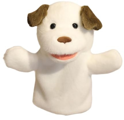 Oshhni Plüsch Handpuppe Storytelling Puppen Kopf Handschuhe Tier Plüsch Spielzeug für Spielzeug Geschenk, Hund
