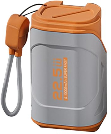 Power Bank 10000mAh, Caricatore Portatile Compatto con Spina AC e Ricarica Rapida 22.5W, Viaggi e Uso Quotidiano - Doppia Porta USB e Type C, Sicurezza Antincendio PC V0, Per Android e