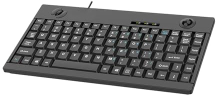 ZYHARUKO Industrielle USB-Tastaturen mit 88 Tasten, integrierter Trackball, wasserdichtes Design für Systeme, wasserdichte Tastaturen für Industrie-PCs