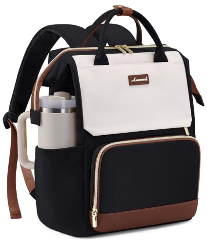 LOVEVOOK Backpack Womens, 15.6 inch Laptop Rucksack Bag for Ladies With Carrier Pocket for Large Cup, Hand Luggage Travel Backpack Waterproof College School Bag Casual Daypacks for Work Business Uni