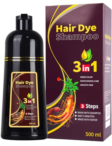 Hair Dye Shampoo 500 ml växt-blondering-schampo med skum, täcker grått hår, lätt att använda och snabbfärgande, 8 färger valbara (lila)