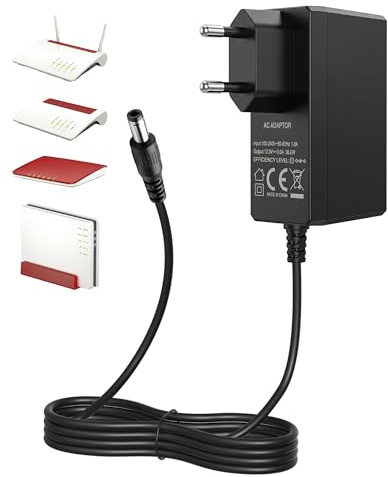 12V 3A Netzteil Ladegerät Kompatibel für AVM Fritz!Box 7690, 7590, 7560, 7540, 7530, 7510, 7490, 7430, 7390, 6690, 6490, 5590, 5530, WLAN Router und Telekom Speedport Smart Steckernetzteil