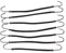 Frcolor 20ps Ponytail Hooks Holder Rubber Bands Elastic Hook Hair Tie for Hair Styling (Black)