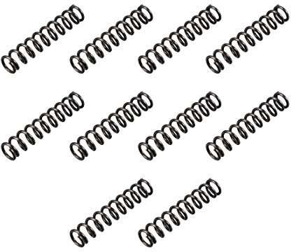 sourcing map 10Stk. Mikro Druckfeder Druckfedern 1,2mm Kabeldmr. schwarz | Spiralfeder Stahlfeder, 8mm Außendmr., 40mm freie Länge