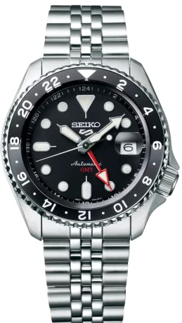 Seiko 5 Sports Herrenuhr Automatik GMT Stahl/Schwarz SSK001K1