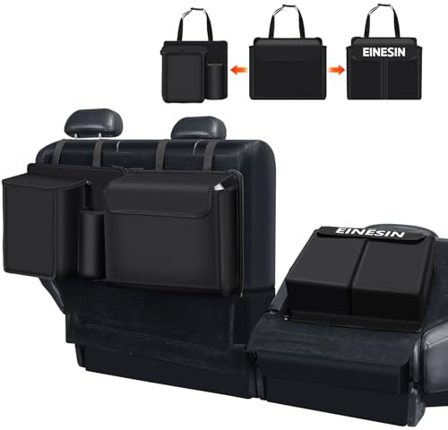 Einesin Car Boot Organiser, Seat Back Hanging Organisers with Built-in Cooler - Detachable Storage Modules with Zippers, Car Trunk Tidy Organiser Bag for SUVs, Vans