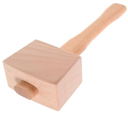 Gadpiparty Wooden Mallet Wood Carving Hammer Ergonomic Handle Comfortable Grip for Woodworking Craft Applications 24.3 X 8.5 X 4.1 CM