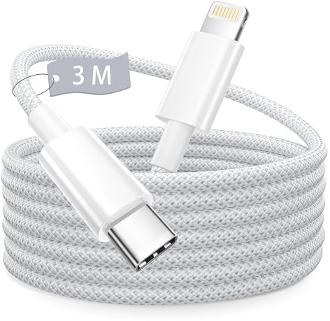 ANSSAN USB C Lightning Kabel 3M, [Apple MFi-Zertifiziert] Schnellladekabel iPhone Lightning Kabel Nylon Ladekabel lightning USB C für Apple iPhone 14 Pro Max/13/12 Mini/11/XS/X/8 Plus/7/6s/6/5S/5,iPad