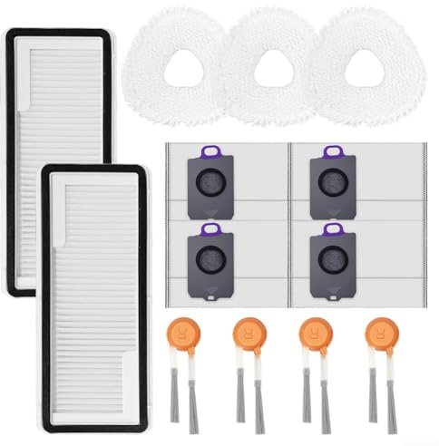 NARWAL Kit de remplacement pour balai à franges Freo X10 Pro avec sac à poussière et brosse latérale compatible avec le modèle YJCC027 pour l'entretien des sols hygiéniques