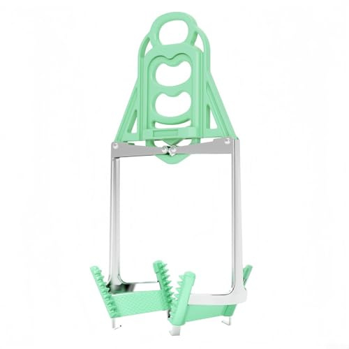 FACAIIO Pince de cuisine pliable pour plats chauds, poignée antidérapante en acier inoxydable et polypropylène, 29,5 cm, pour micro-ondes, friteuse à air chaud, vert