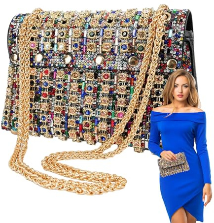 Kvällsväskor för kvinnor, Kvällsväskor för kvinnor - Lyxig kvällsväska Damväska | Mjuk bärbar Rhinestone Clutch-väska