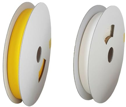 netproshop Bedruckbarer Schrumpfschlauch f. Thermotransferdrucker Auswahl Größe Menge Farbe, Farbe:Gelb, Größe:3 mm - 1 Meter