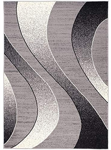 Carpeto Tappeto Soggiorno 80x150cm Antracite Grigio Geometrico Morbido | Tappeto per Camera da Letto Ufficio Sala da Pranzo Retrò Anni 90 Facile da Pulire Resistente Ai Detergenti Pelo Corto