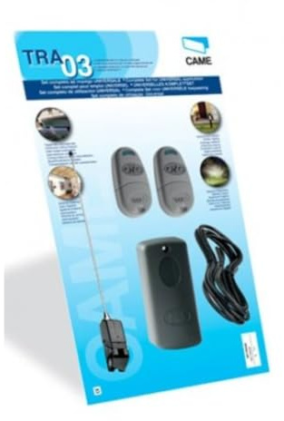 Came 001TRA03 Kit Sistema Radio Completo Due Telecomandi bicanali Top 433,92 Mhz 12-24V Ac-Dc Impiego Universale