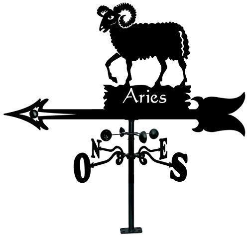 Arthifor - Veleta de Viento de Hierro para Tejado con Silueta de Aries Ref. 21163 93.5x90 cm