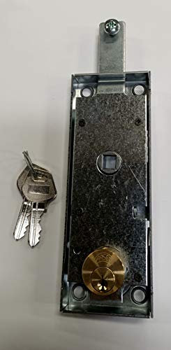 Serratura FASEM 109 per basculante catenaccio con filetto 6 MA con leva interna cilindro tondo d. 25 x 15